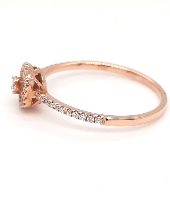 Diamond (0.24ctw) halo style ring 18k rose gold