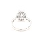 Diamond (0.42 ctw) oval halo engagement setting, 14k white gold