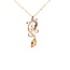 Swirl Pear Citrine and Diamond Pendant, 14k yellow gold