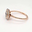 Diamond (0.29ctw) illusion set halo ring, 14k yellow gold