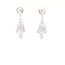 Diamond (0.47 ctw) pear cluster dangle earrings 14k white gold