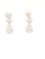 Pear Shaped Diamond Drop Earrings o.46 ctw