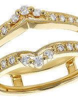 Diamond (0.28ctw) tiara-look ring guard, 14k yellow gold