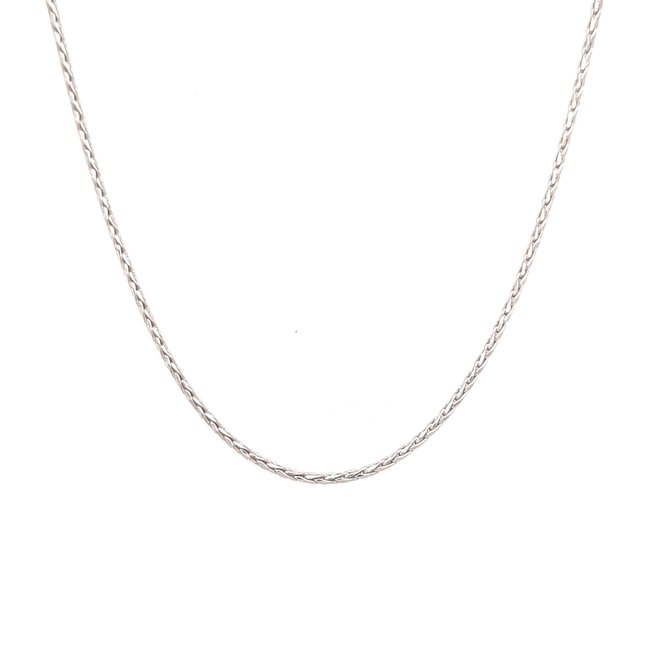 Sterling silver adjustable wheat chain 22"