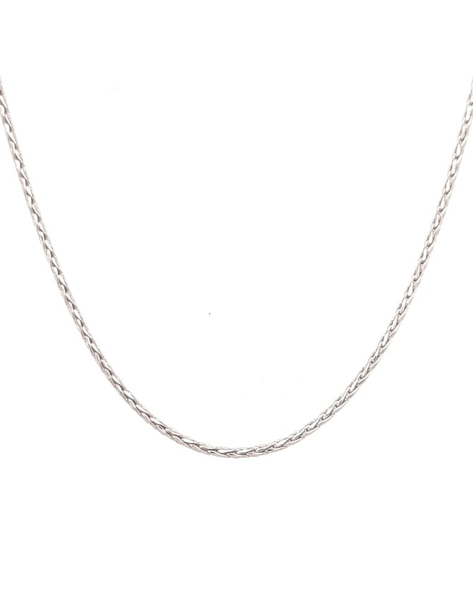 Sterling silver adjustable wheat chain 22"