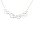 CZ convertible clover / hearts necklace sterling silver