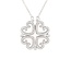 CZ convertible clover / hearts necklace sterling silver