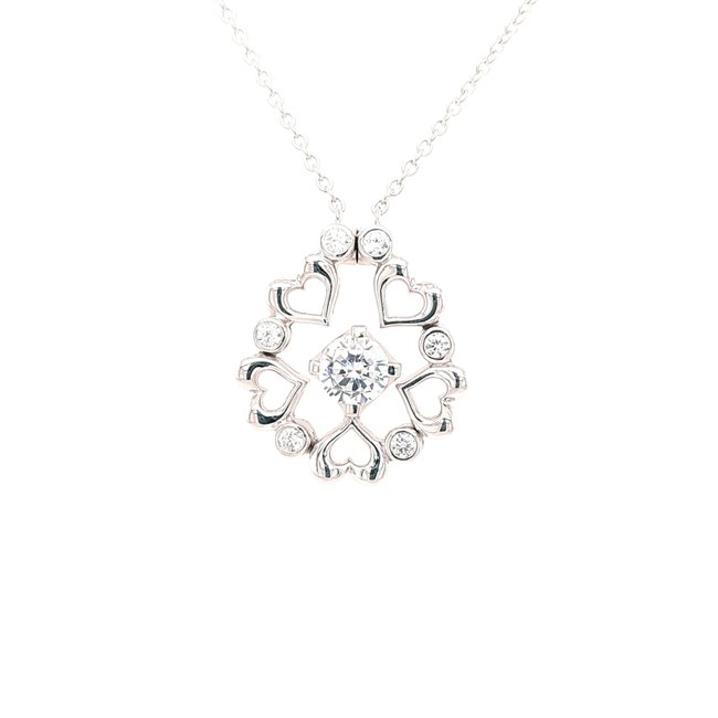 Swarovski crystal convertible necklace, sterling silver
