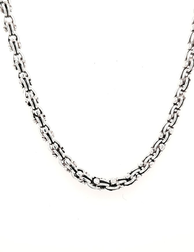 Sterling silver Albanian link 2.5mm chain, 20"