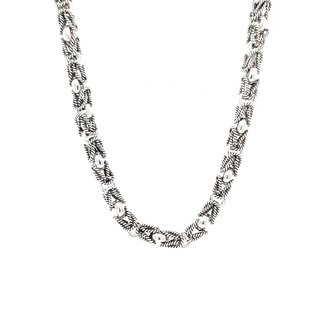 Sterling silver mirror link 4mm chain, 20"