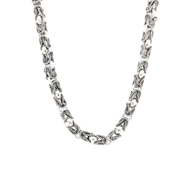 Sterling silver mirror link 4mm chain, 20"