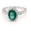 Emerald (1.12 ct) And Diamond  (0.30 ctw) Ring White Gold