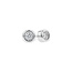 Diamond (0.10ctw) bezel stud earring, 14k white gold