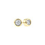 Diamond (0.10ctw) bezel stud earring, 14k yellow gold