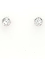 Bezel Set Diamond Stud Earrings (0.10 ctw