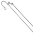 22" adjustable box 1.1mm chain, sterling silver with rhodium