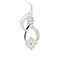 TQ Original diamond (0.63 ctw) mistletoe pendant 14k white gold