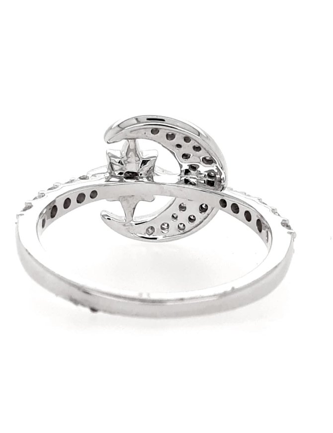 Moon And Star Diamond Ring (0.38 ctw)