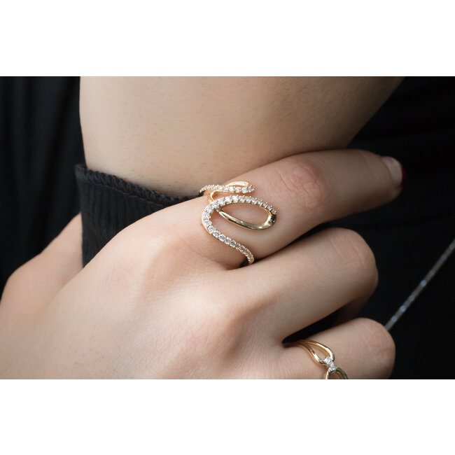 Diamond Wave Ring