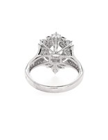 Diamond (1.01 ctw) floral halo bridal setting, 14k white gold