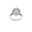 Diamond (1.01 ctw) floral halo bridal setting, 14k white gold