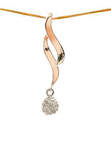 TQ Original diamond (0.25 ctw) "Mistletoe" pendant, 14k yellow gold