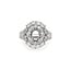 Diamond (1.20 ctw) fancy oval halo engagement setting, 14k white gold