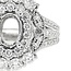 Diamond (1.20 ctw) fancy oval halo engagement setting, 14k white gold