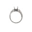 Diamond (0.95ctw) baguette/round bridal setting, 14k white gold 6.1 gr