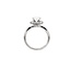 Diamond halo twist bridal setting with cz ctr 14k white gold