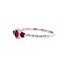 Three Round Dainty Ruby - Diamond Ring