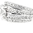 Diamond (1.50 ctw) 4-row bridal setting, 18k white gold