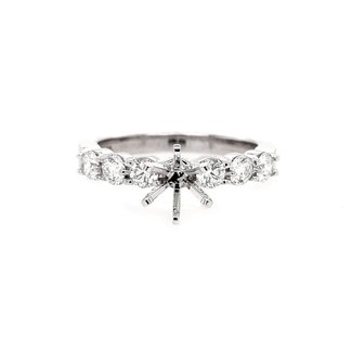 Diamond (0.65 ctw) prong set engagement setting, 14k white gold