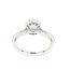 Diamond (0.22 ctw) round halo bridal setting, 14k white gold
