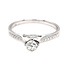 Diamond (0.27ctw) round bridal engagement ring 14k white gold