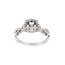 Diamond (0.70ctw) halo with braided band setting, 14k white gold