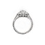 Diamond (0.46 ctw) hand engraved halo setting CZ ctr 14k white gold 3.2  gr