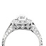Diamond (0.46 ctw) hand engraved halo setting CZ ctr 14k white gold 3.2  gr