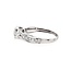 Diamond (0.54 ctw) square halo twisted band ring 14k white gold