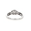 Diamond (0.54 ctw) square halo twisted band ring 14k white gold