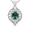 TQ Original Blue-Green tourmaline and Diamond Pendant