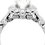 Oval diamond (0.45ctw, cz ctr) halo setting, 14k white gold