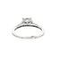 Diamond (0.33 ctw) setting CZ ctr 18k white gold 3.2 gr