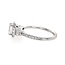 Diamond (0.31ctr, 0.79 ctw) emerald cut step-down ring, 14k white gold