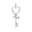 TQ Original "Key to her Heart" pendant, 14k white gold