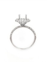 Diamond (1.06ctw) halo bridal setting 14k white gold