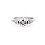 Diamond (0.08ctw, cz ctr) bar-set setting, 14k white gold