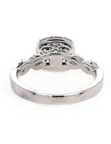 Diamond (0.30 ctw) halo with twist setting, 14k white gold, center stone not included