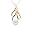 TQ Original diamond (0.33 ctw) "Mistletoe" pendant 14k yellow gold