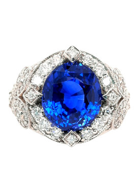 Ceylon Sapphire Men's Ring (7.31 ctw)